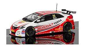 Red Honda Civic Type R race car model from the BTCC for Scalextric C3734