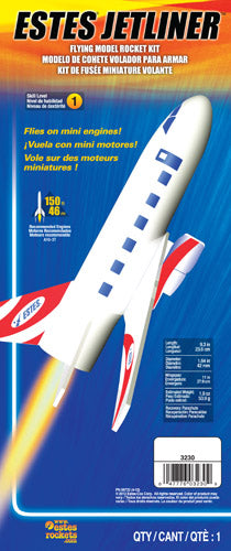 Estes Jetliner Flying Model Rocket Kit 3230