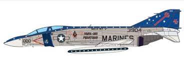 F-4J Phantom II model aircraft with "MARINES" marking on the side for ACM Model 411