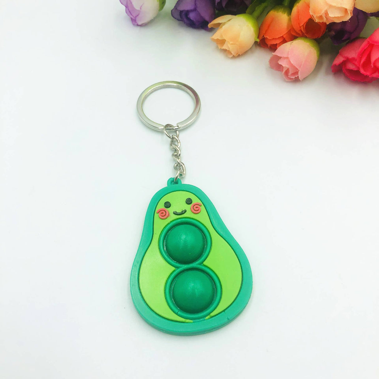 Fidget Toy Pop It Fingertip Toy Keychain | FH2928 | Faire-Faire-Green Avocado-ProTinkerToys