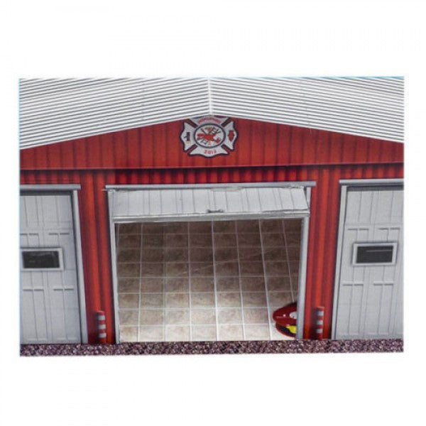 Fire station model kit with garage doors and bay entrance for Innovative Hobby Supply BK6414