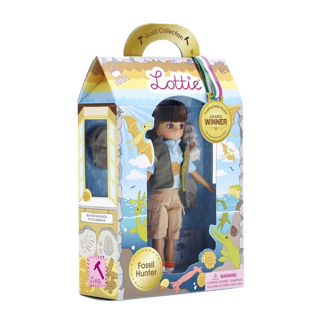 Doll playset: Lottie Fossil Hunter, featuring a figure and dinosaur accessories for LT053