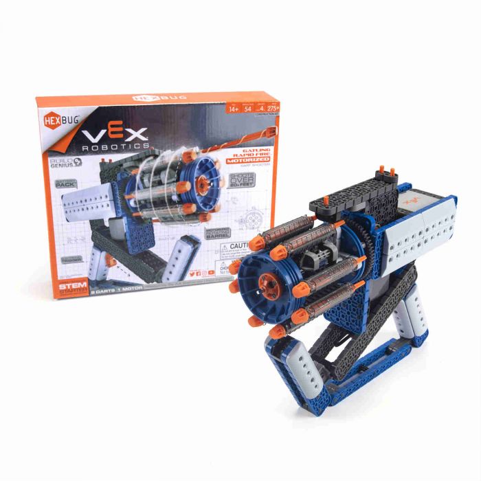 Robotics gatling gun kit with box showing components for HexBug 406-6108, package view, product view 5