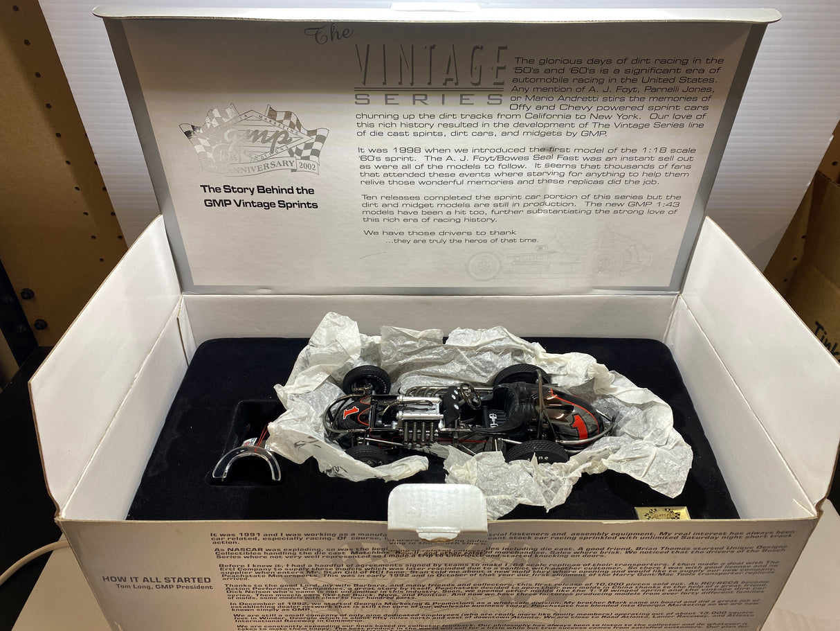 GMP 10Th Anniverary Special Ed A.J. Foyt / Bowes Fast Vintage Sprint 1:18 Scale | 7601B | GMP