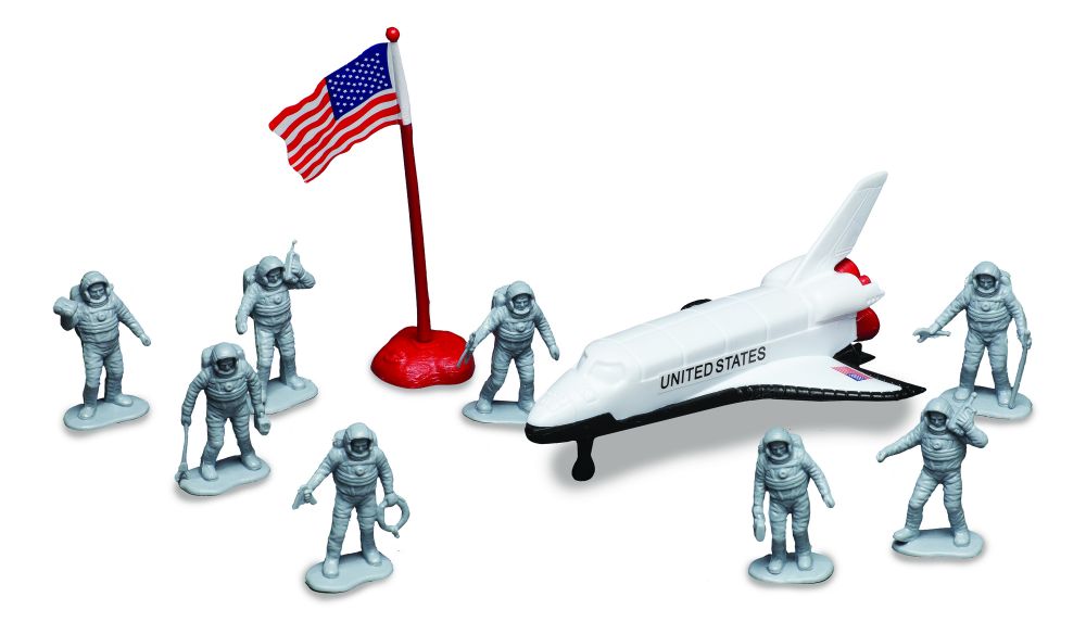 Space astronauts and a rocket set with an American flag for Daron HF99990A