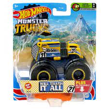 Hot Wheels Monster Trucks W/ Re-Crushable Car | FYJ44 | Mattel