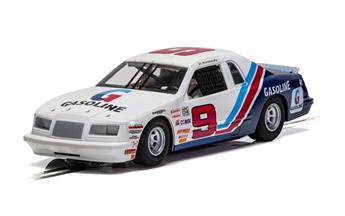 White Ford Thunderbird race car with red and blue accents, number 9 for Scalextric C4035