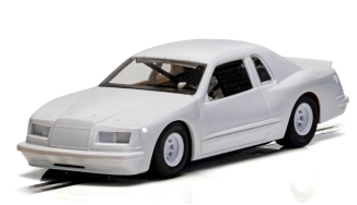 White model car of a classic Ford Thunderbird for Scalextric C4077