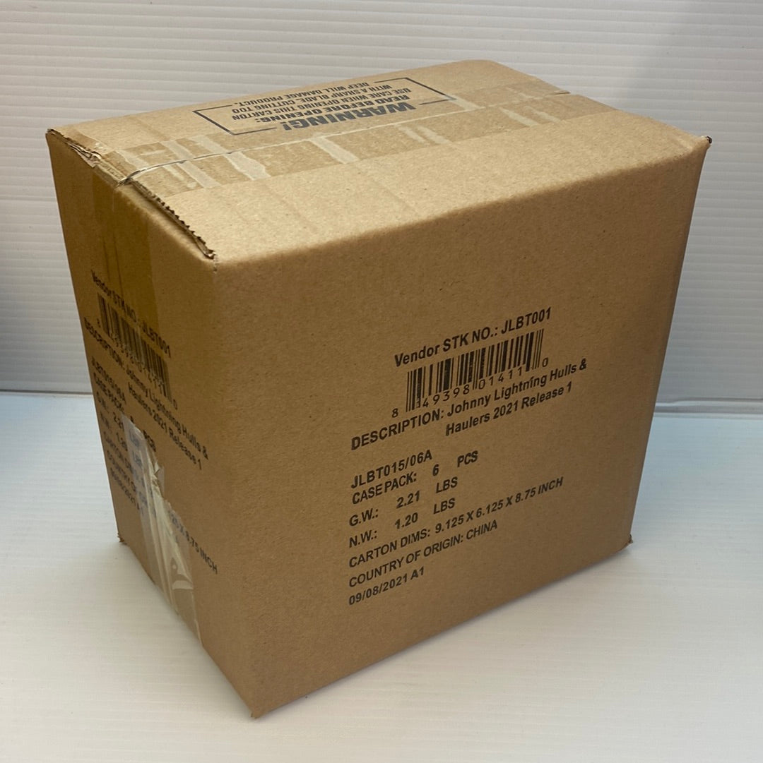 Cardboard box for Johnny Lightning Hulls and Haulers toy set for JLBT015