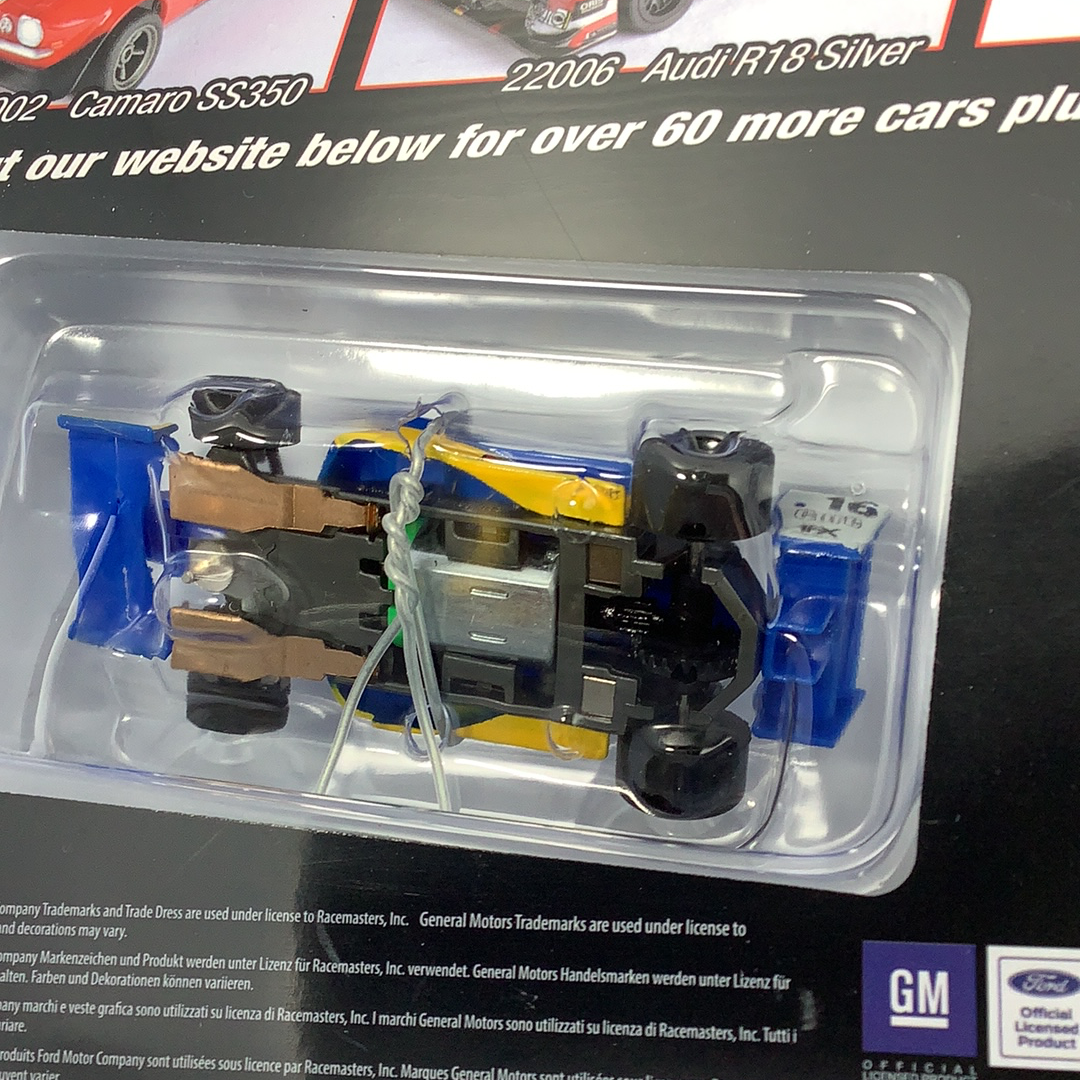 Slot car in clear plastic packaging for AFX/Racemasters 22017