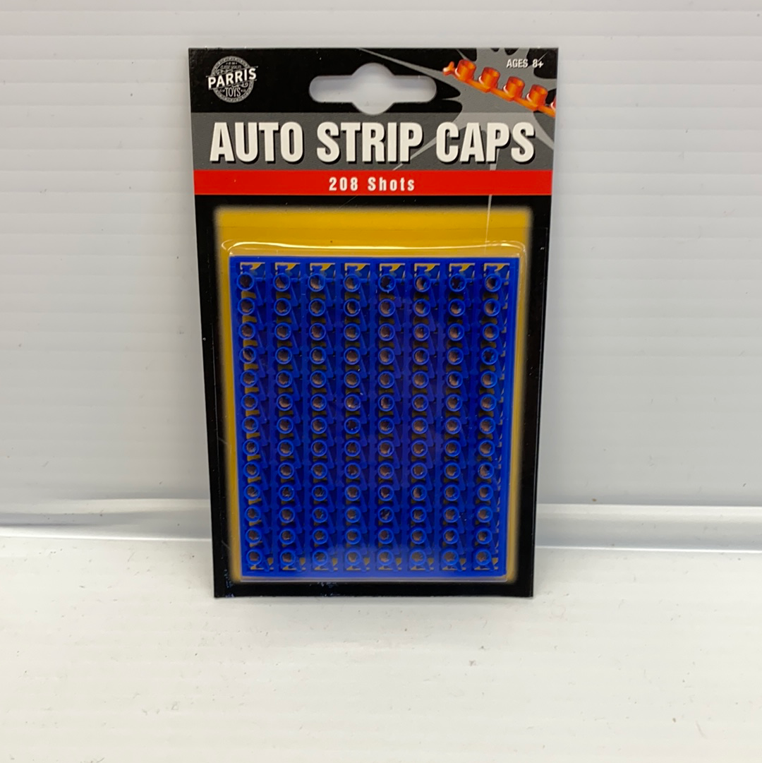 Box of 208 blue auto strip caps for shooting toy for Parris Toys 915