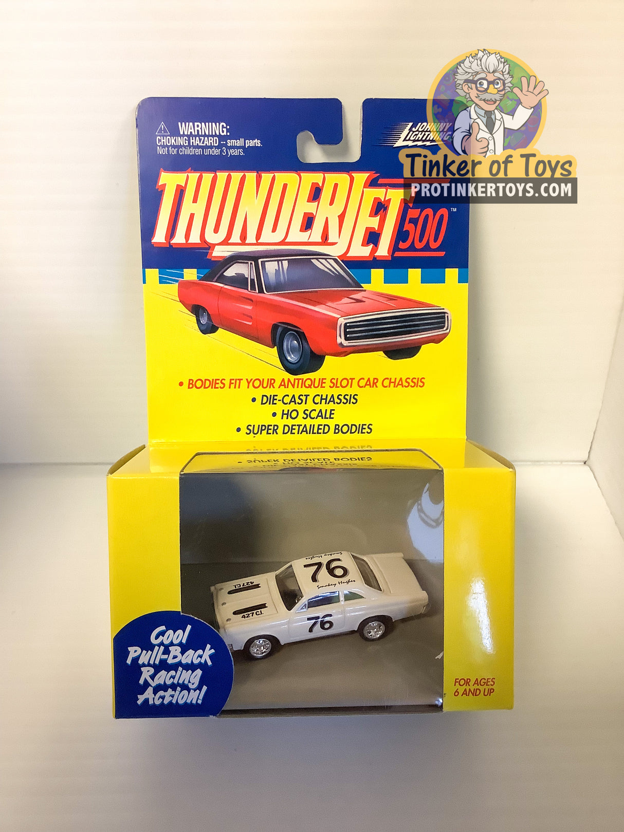 Ford Fairlane Stock Car | 39301 | Pull Back Thunderjets-American Line-K-Ford Fairlane Stock Car | White-ProTinkerToys