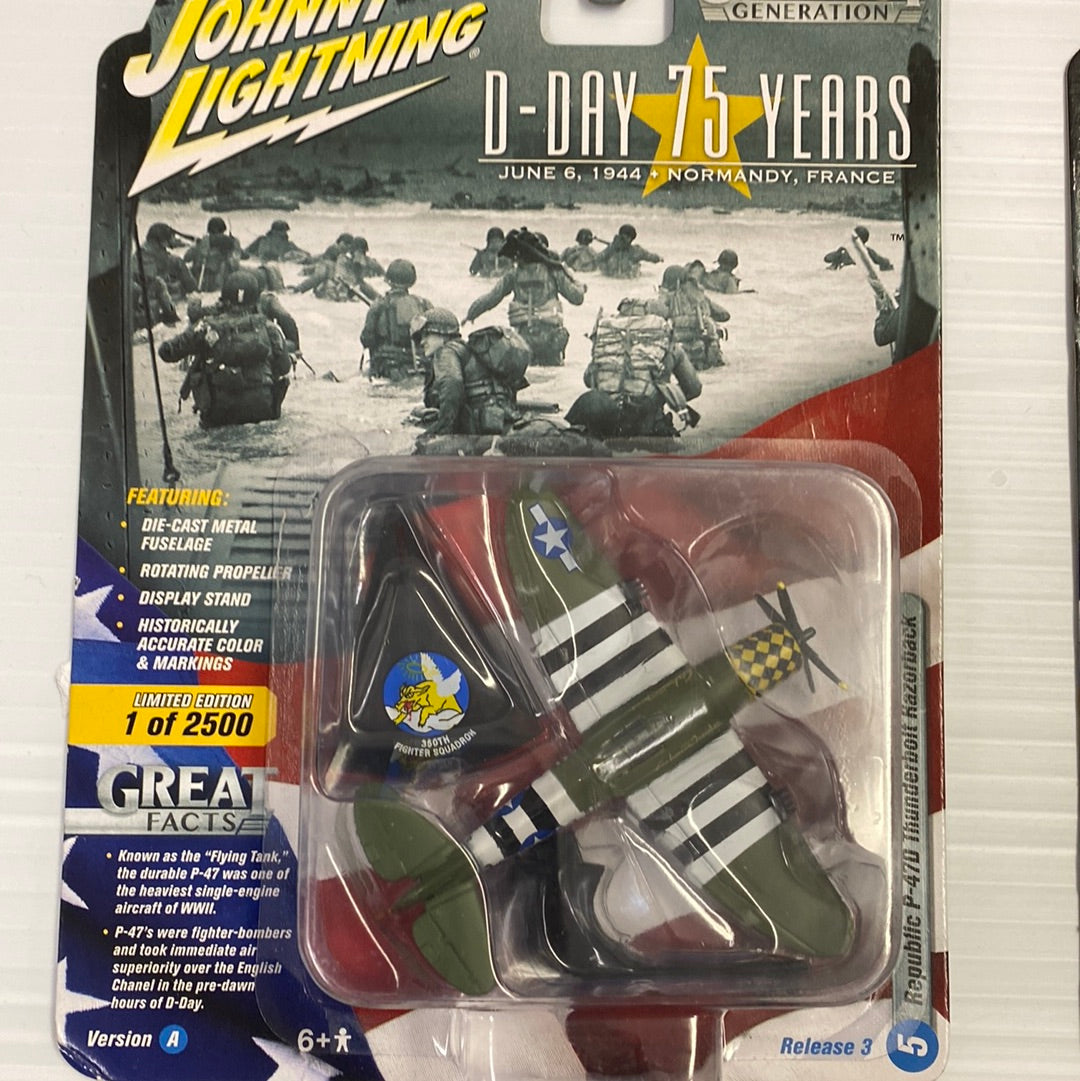 Greatest Generation D-Day 75 years | JLML002 | Johnning Lightning Die Cast-Round2 Returns-JLML003-5 | Republic P-470 THunderbolt Razorback-ProTinkerToys