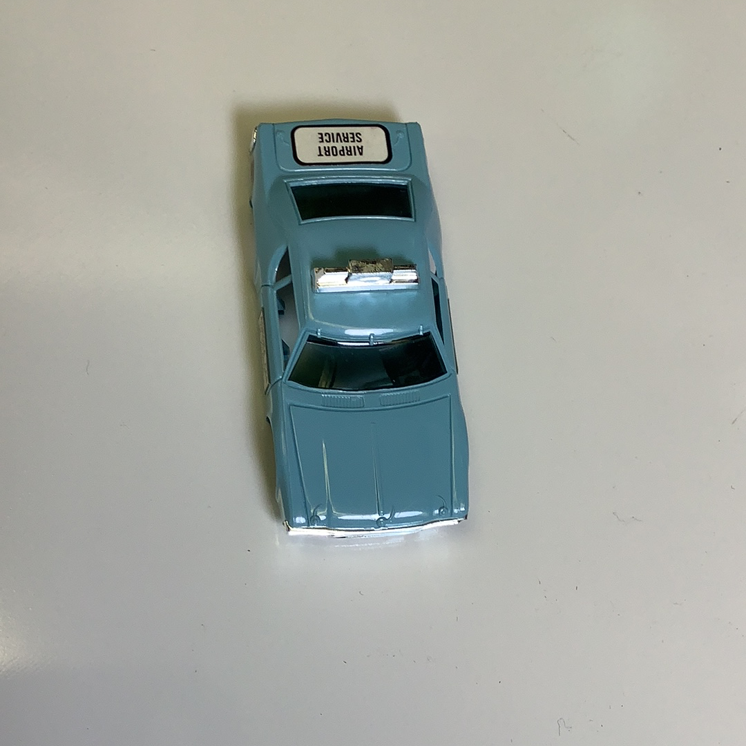 Blue toy taxi body with "AIRPORT SERVICE" text on the roof for Aurora / AFX / Tomy B1939B