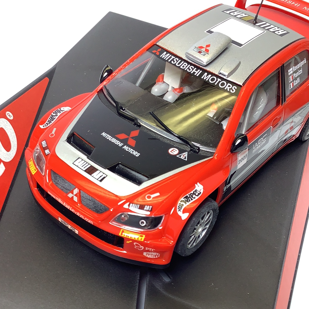 Red Mitsubishi WRC show car model from 2005 for NINCO 50394, front view