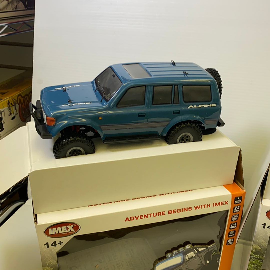 Blue scale model of a classic Alpine SUV crawler for IMX IMX25020