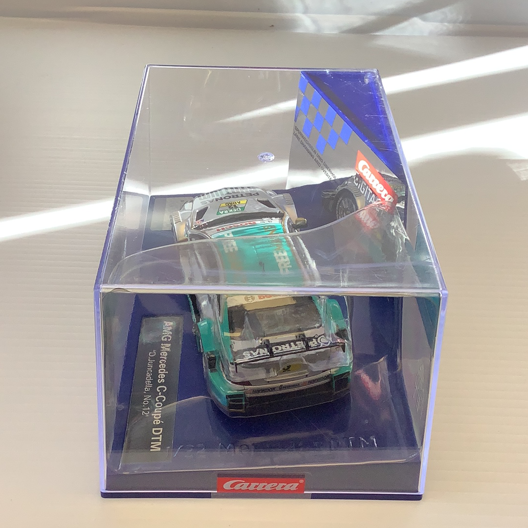 Slot car of an AMG Mercedes C-Coupe DTM race car for Carrera 2003042