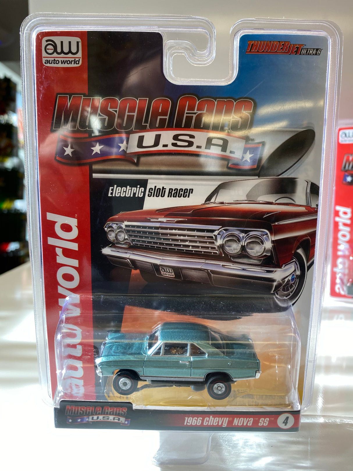 Auto World Thunderjet R25 Muscle Cars USA | SC340 | Auto World-Auto World-#4 1966 Chevy Nova SS Green-ProTinkerToys
