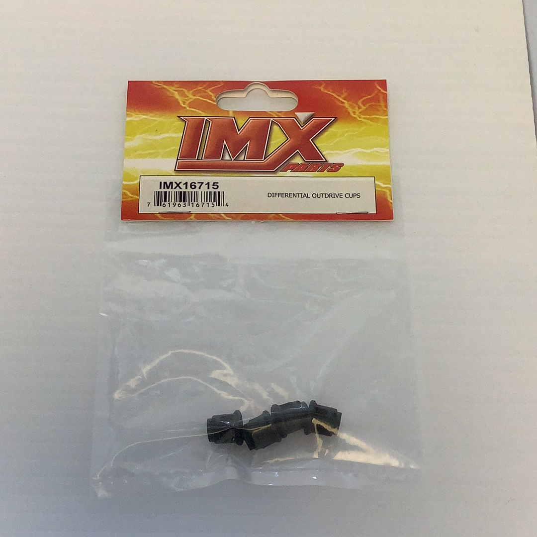 Black differential outdrive cups for RC model parts for Imex R.C IMX