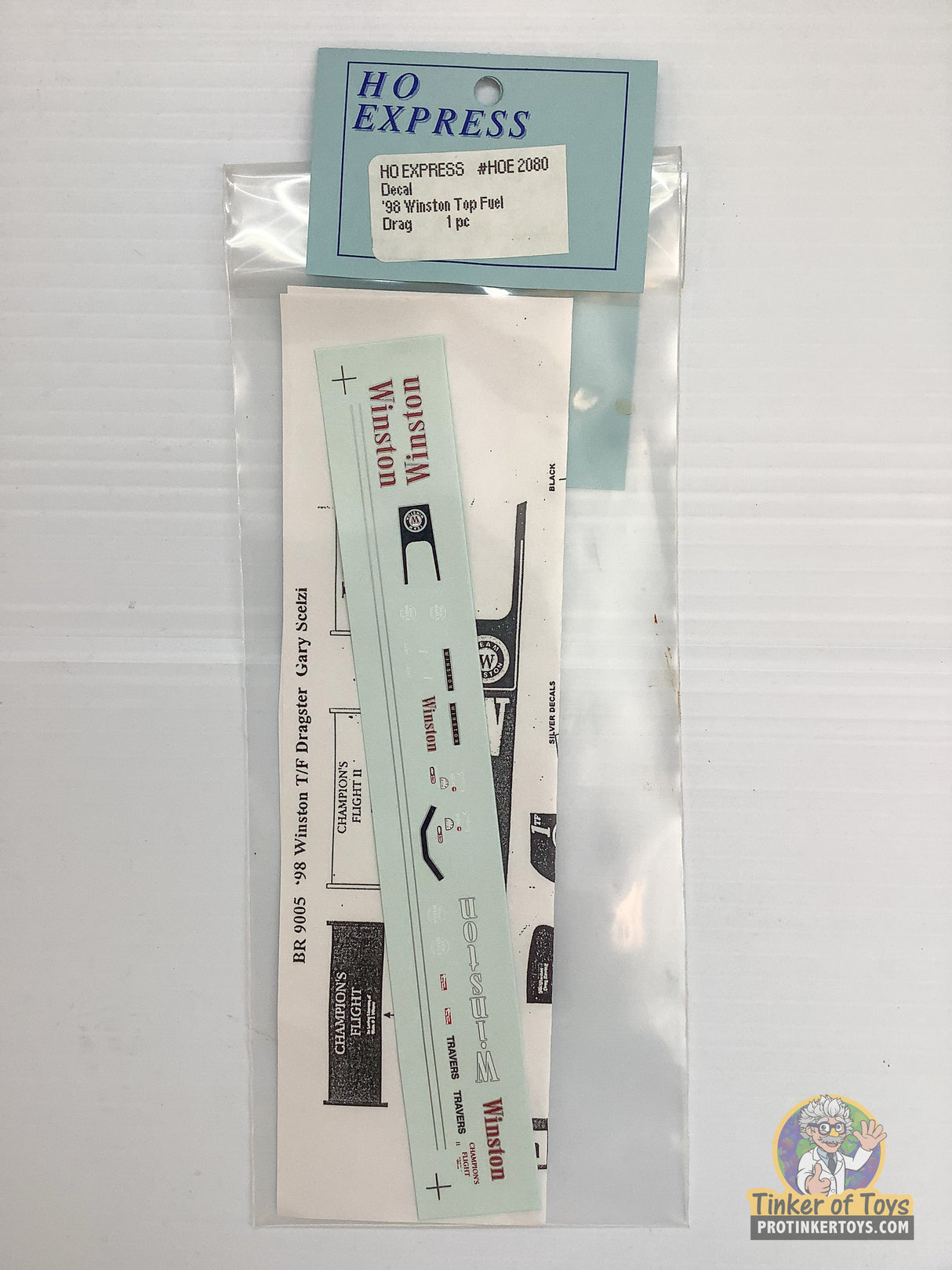 Slot Car Decal Sticker Pack | 2080-2089 | HO Express-American Line-K-Decal ‘98 Winston Top Fuel-ProTinkerToys