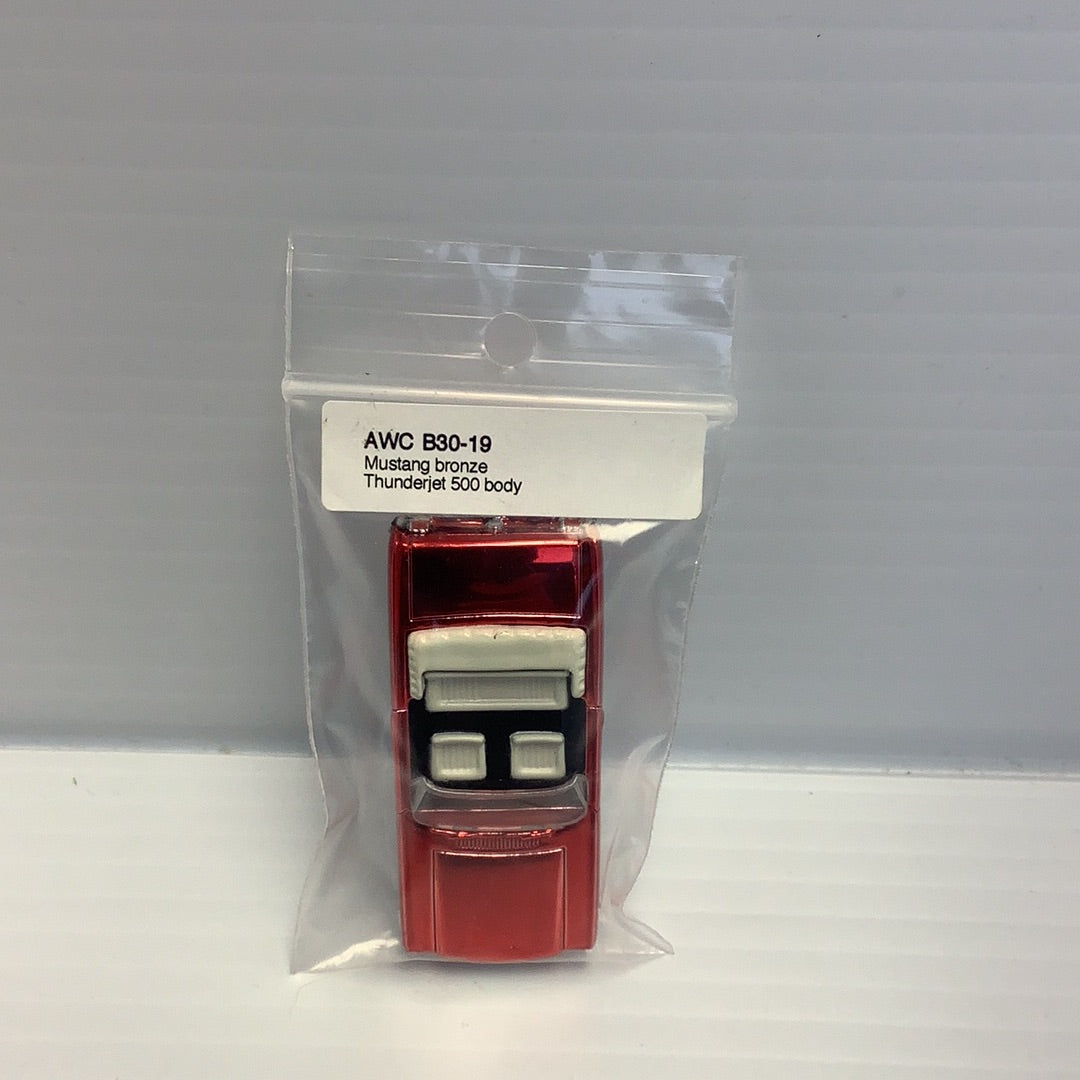 Red Mustang die-cast car in clear plastic packaging for American Line B30-19