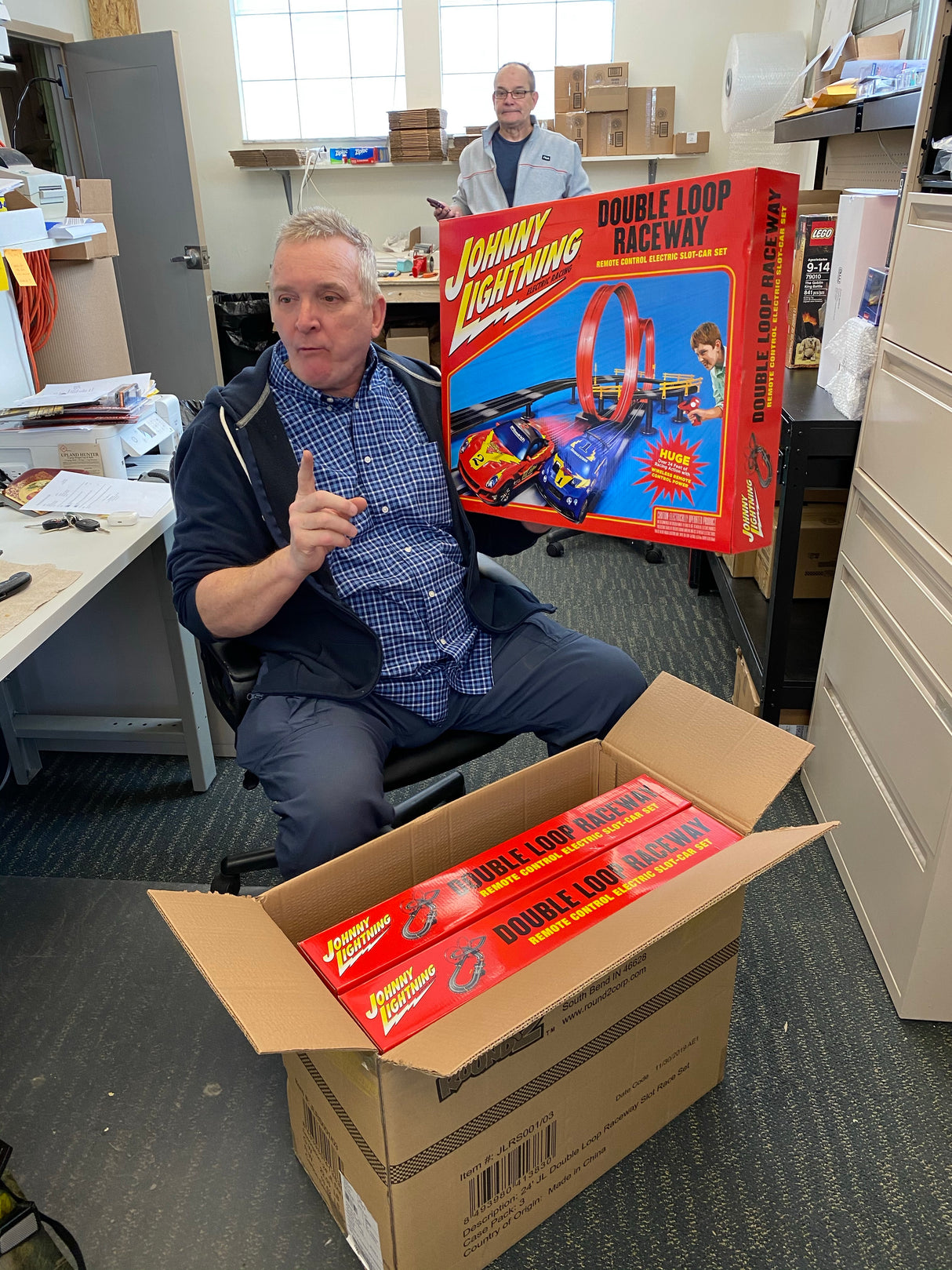 Johnny Lightning 24' Double Loop Raceway Remote Control Electric 1:43 Scale Slot Race Set | JLRS001 | Auto World | EXCLUSIVE-Johnny Lightning-3 Pack-ProTinkerToys