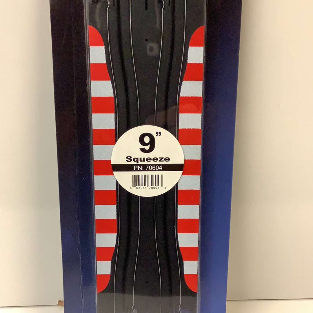Squeeze 9″ snowboard binding box with red and white stripes for AFX RaceMaster 70604