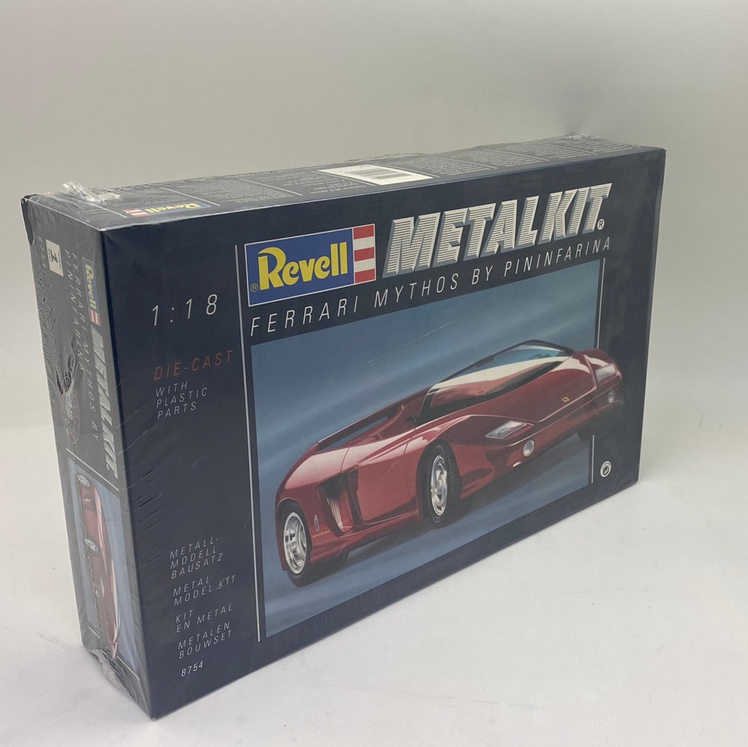 Model kit box for 1:18 scale Ferrari Mythos by Pininfarina model kit for Revell Model. Co 8754
