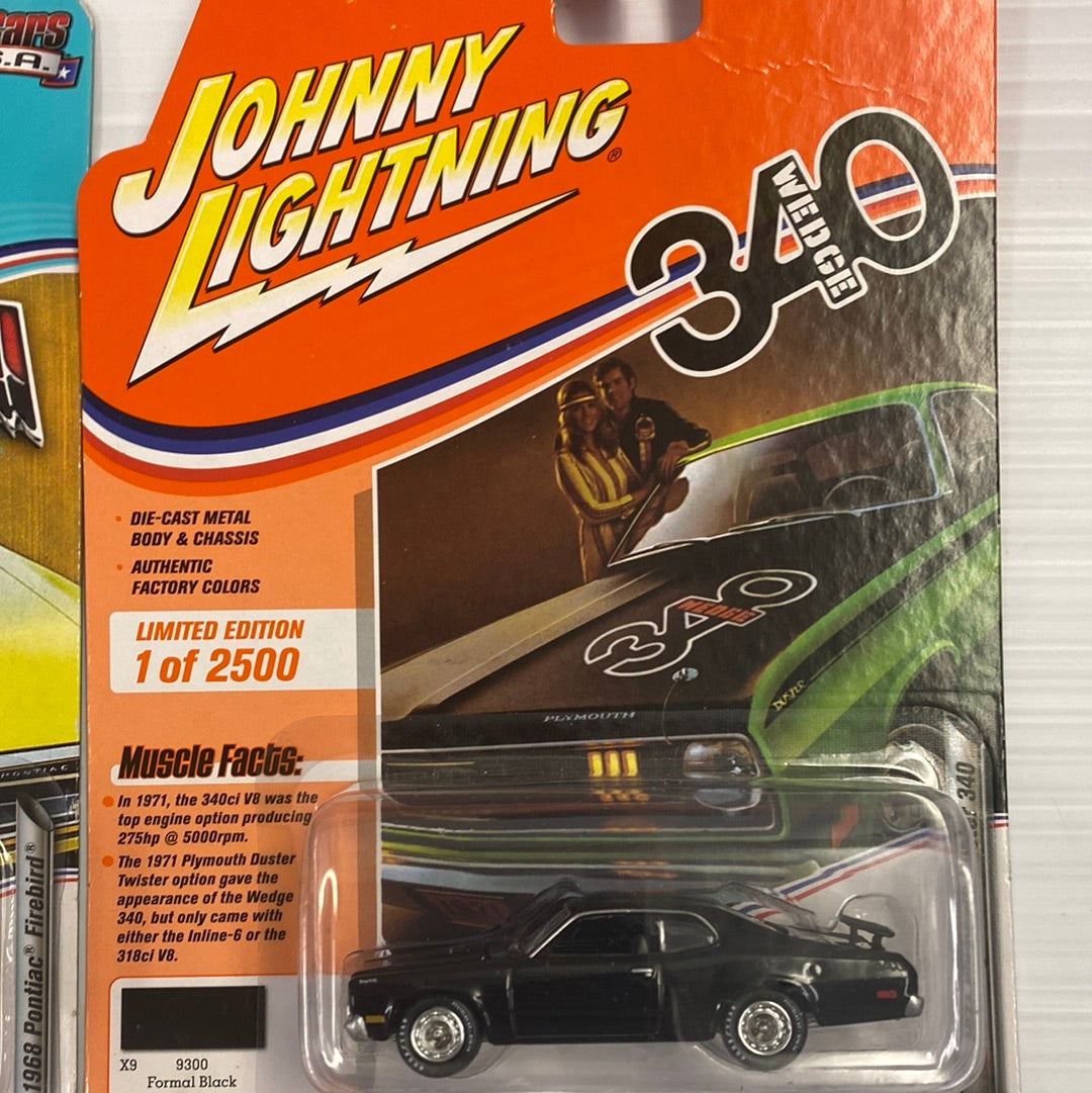Muscle Cars USA Assotment | JLMC022 | Defectives Johnnny Lighting-Round2 Returns-JLMC022-B-1-1 | 1971 Plymouth Duster 340 Black | Johnny Lighning Die Cast-ProTinkerToys