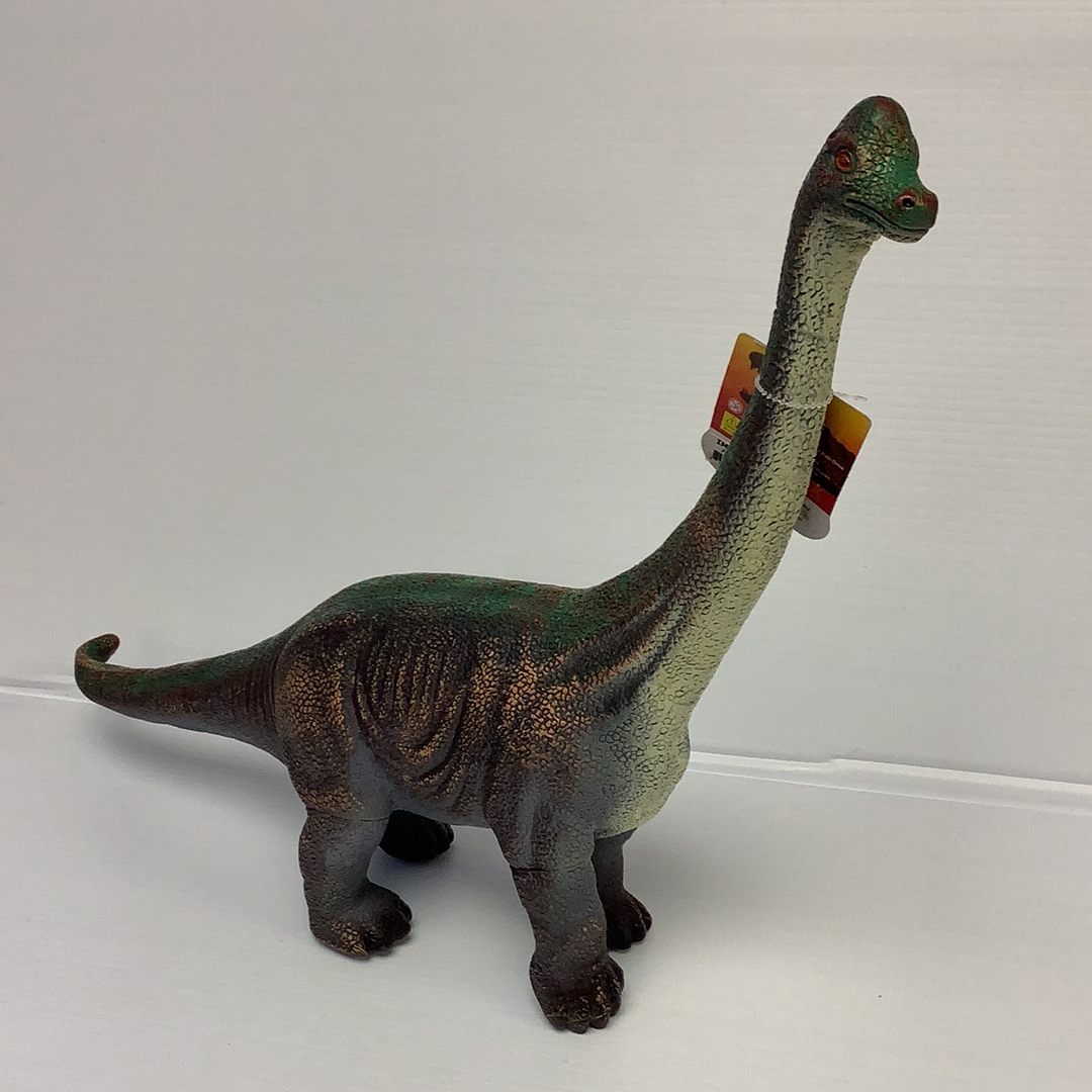 Dinosaur model, Brachiosaurus, standing on a white surface for IMEX Model IMX49401