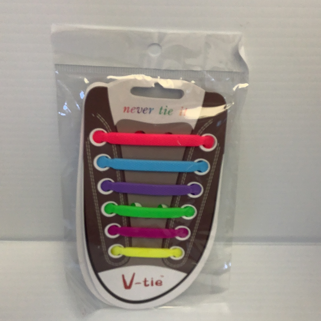 6PCS Silicone Color With Lines Shoe Lace | 87539GL | BVP-BVP-rainbow-ProTinkerToys