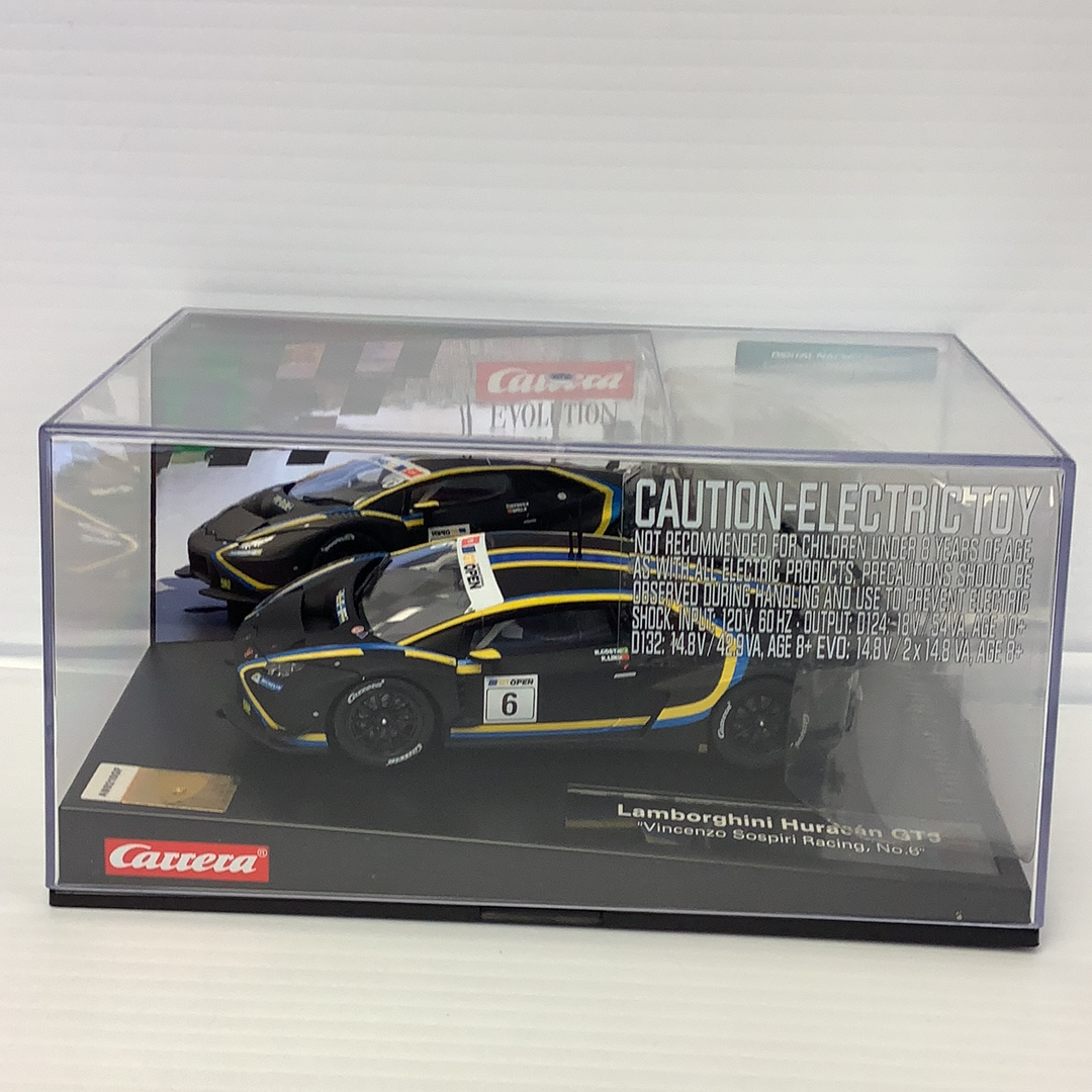 Remote-controlled Lamborghini Huracán GT3 race car in its box for Carrera 27595