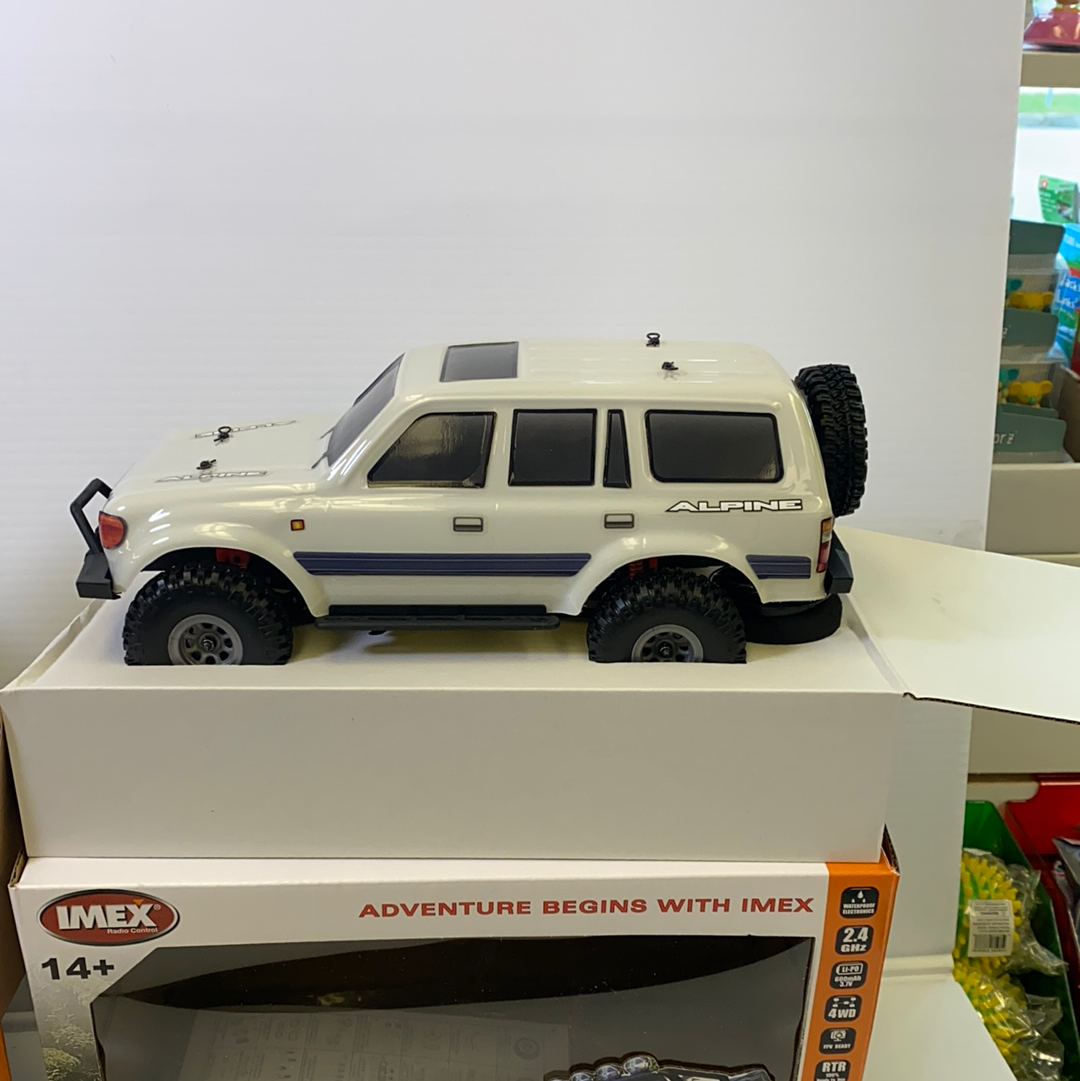 White scale model of an Alpine SUV crawler vehicle for IMX IMX25020