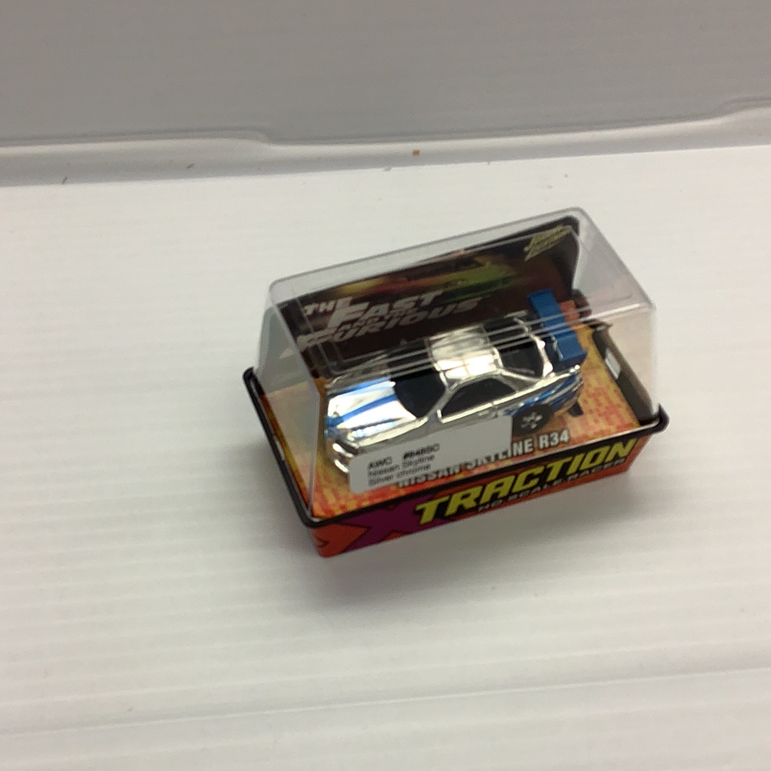 Slot car Nissan Skyline slot car in clear plastic packaging for Johnny Lightning 39503