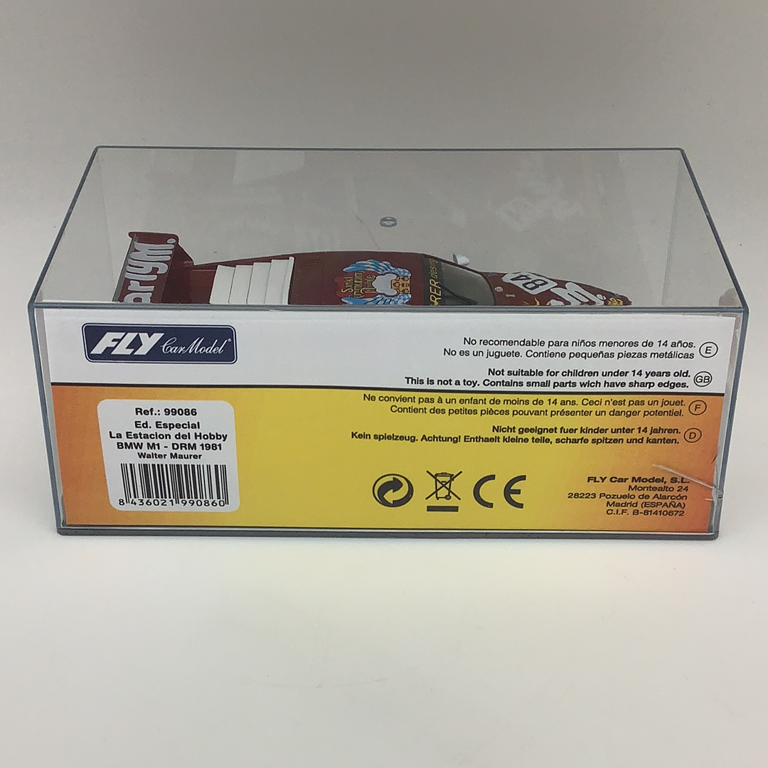 Model car box art for BMW M1, special edition collectible for Fly Car 99086