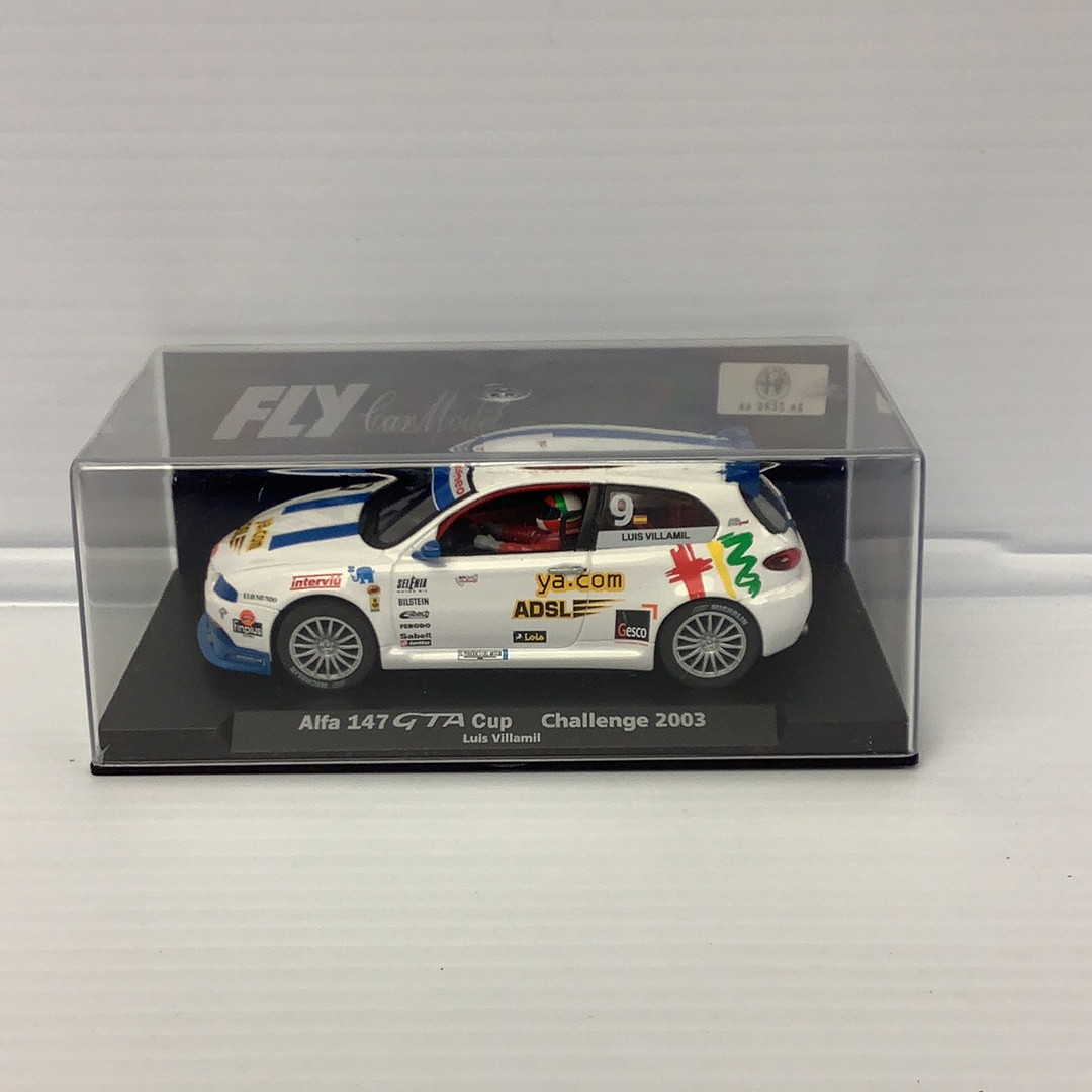 Slot car of a 2003 Alfa 147 GTA Cup race car for Fly Car 88082