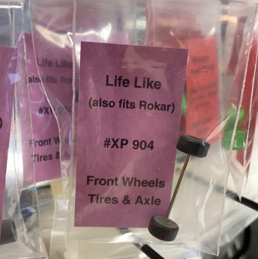 Label for Life Like XP 904 front wheels, tires, and axle