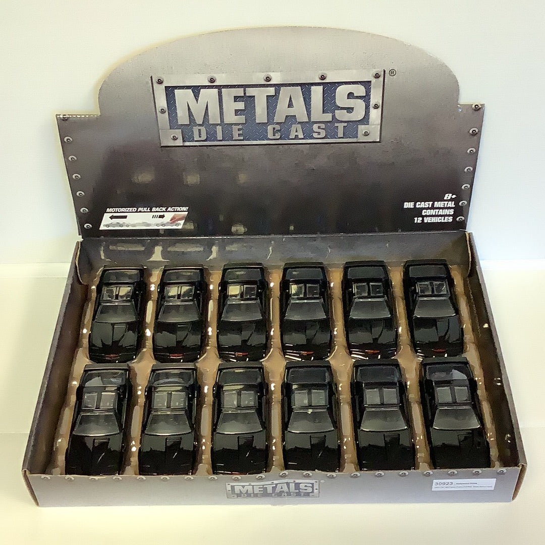 Black die-cast car set in open box packaging for Jada 30923DP1