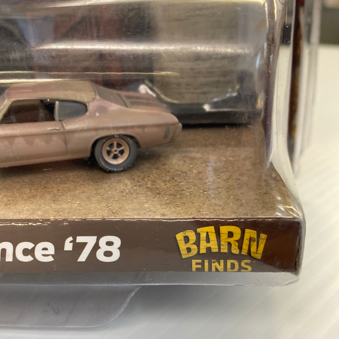die-cast model of a 1970 Chevelle SS car on a display base for Johnny Lightning JLDR004BN