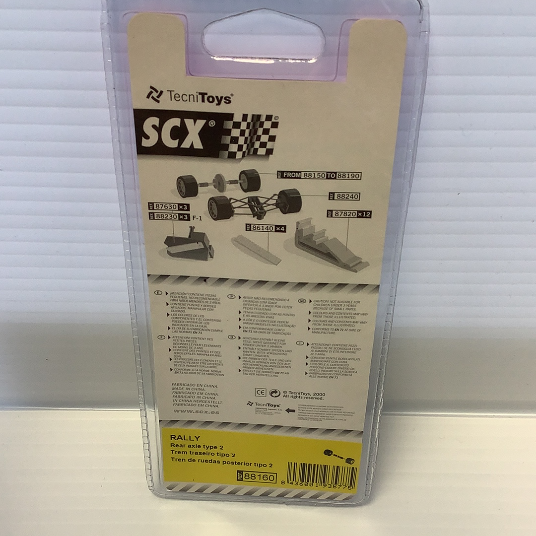 Rear axle type 2 toy set with wheels and axles for SCX 88160