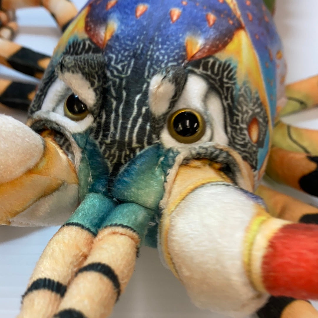 Stuffed blue lobster toy with large eyes and textured shell for Real Planet LB60B