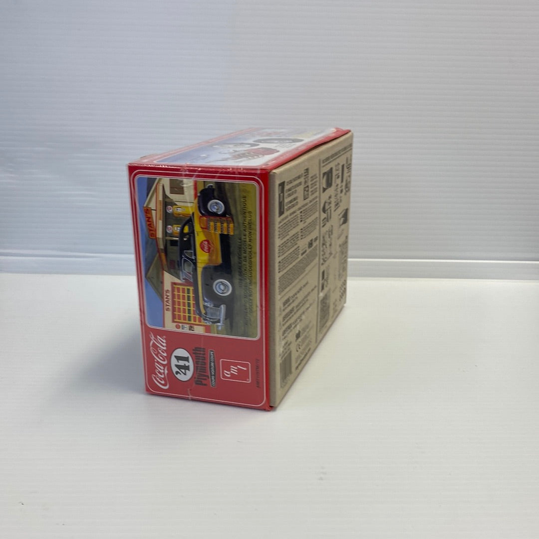 Model kit box for 1941 Coca-Cola Plymouth Coupe car for AMT Models AMT1197