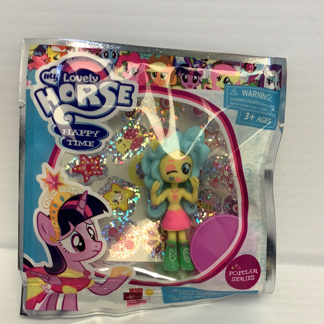 Toy packaging featuring My Lovely Horse characters and small collectible figures for BVP 88379