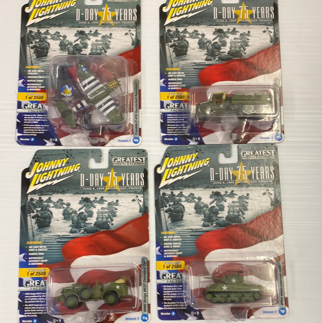Die-cast model set commemorating D-Day 75 years for Johnning Lightning Die Cast JLML002