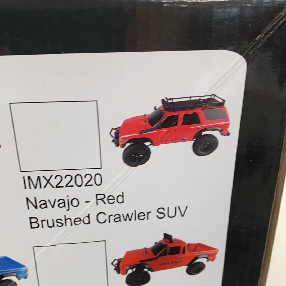 Red remote-controlled SUV crawler for crawling action for IMEX 22020