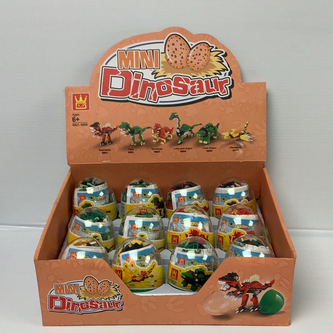 Dinosaur egg building blocks set with various prehistoric creature designs for IMEX Model Company WAG68016