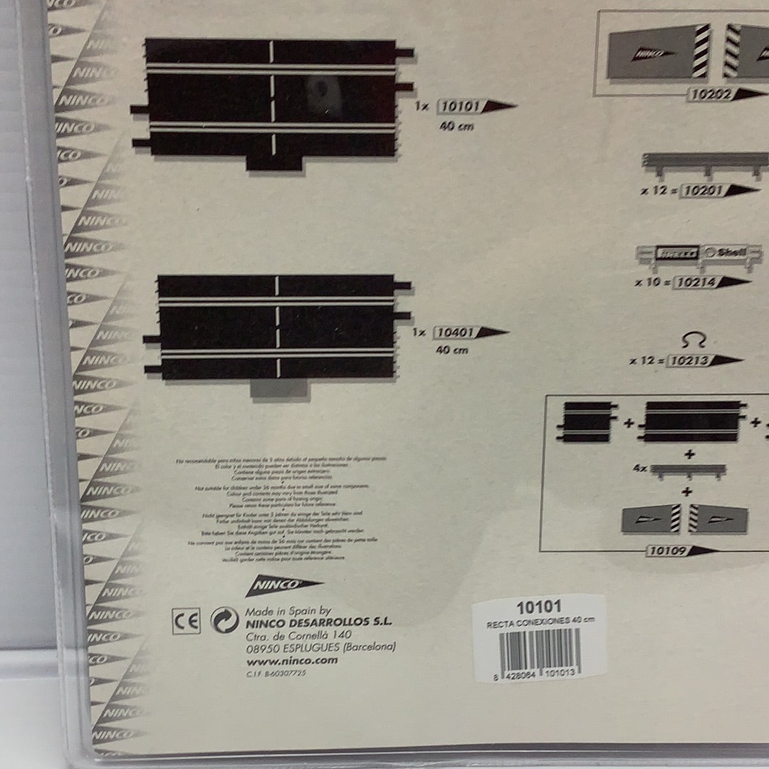 Track connectors and pieces for model railway layout, 40cm length for Ninco 10101