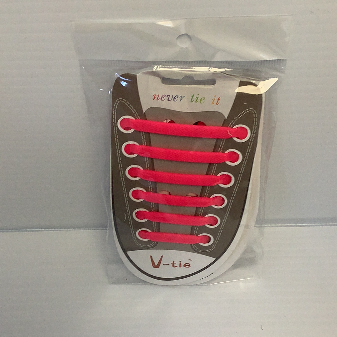 6PCS Silicone Color With Lines Shoe Lace | 87539GL | BVP-BVP-day glow red-ProTinkerToys