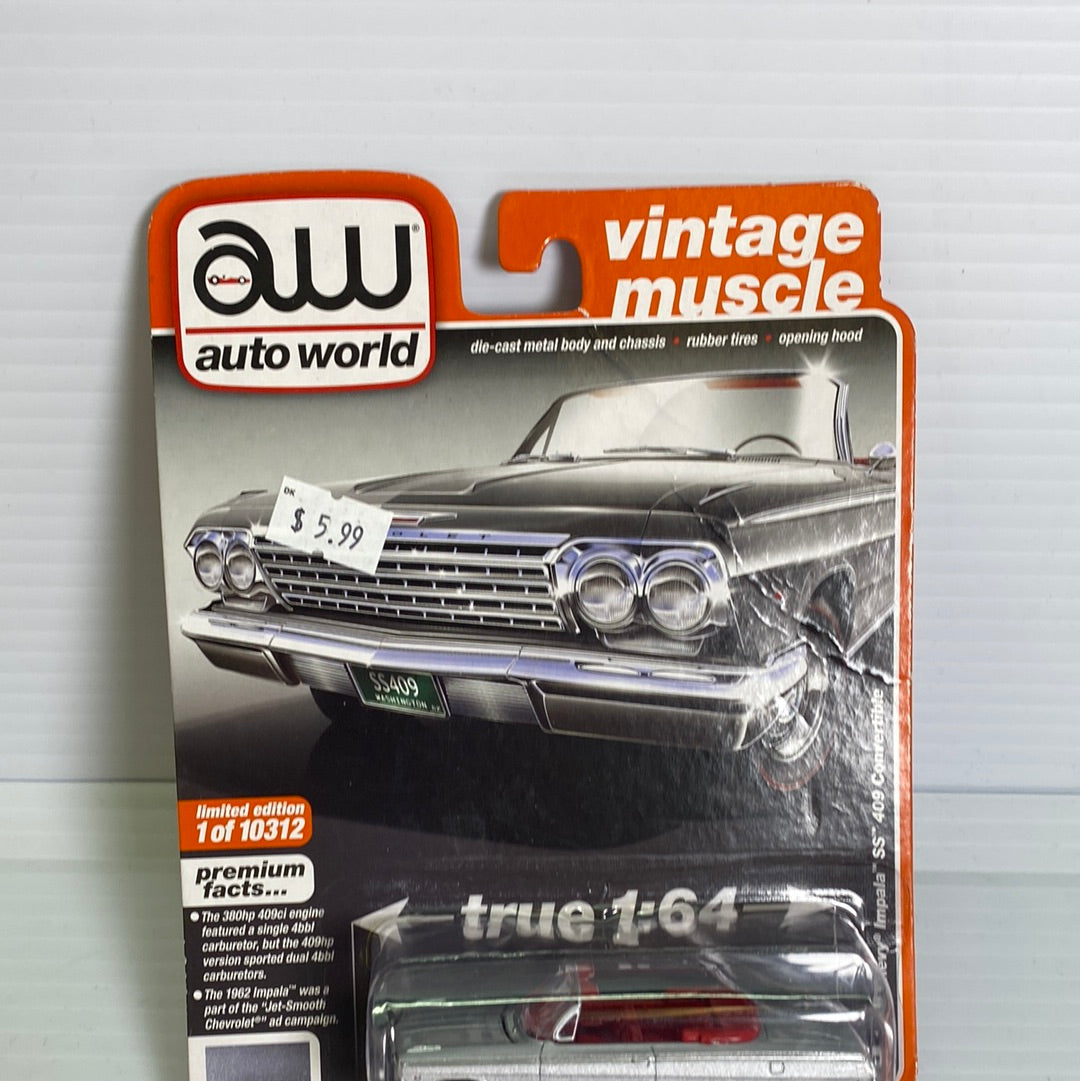 Die-cast model car packaging featuring a classic muscle car for AW Die Cast AW64262