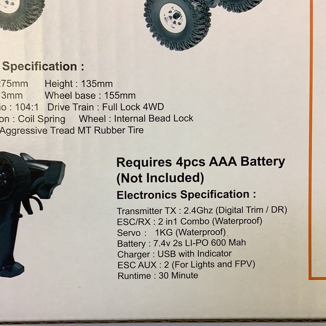 Jackhammer toy with detailed specs: 2.4GHz transmitter, 7.4V battery for IMX IMX25000